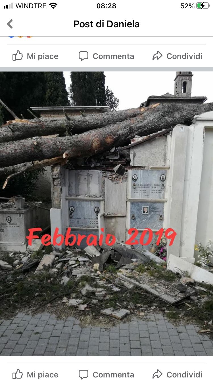 Vicovaro, crolli al cimitero. Italia dei Diritti chiede le dimissioni del sindaco
